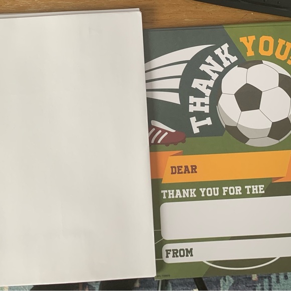 Design Soccer Card Stock Thank You Cards With White Envelopes 11